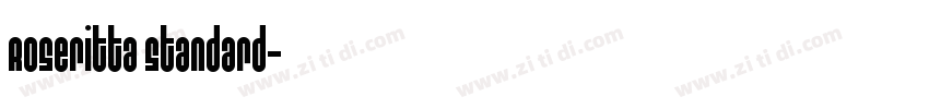 Roseritta Standard字体转换